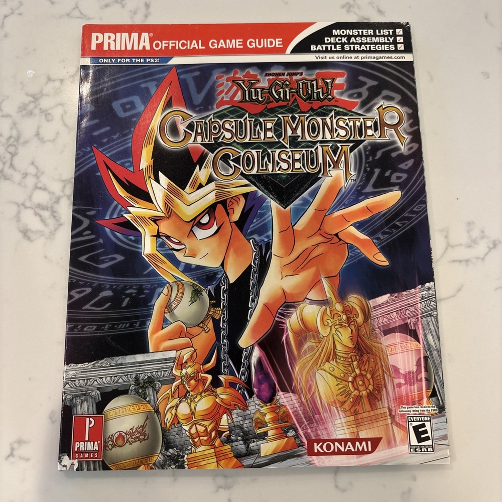Yu-Gi-Oh! Capsule Monster Coliseum Prima Official Strategy Guide PS2 Konami 2004